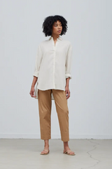 Classic Oversized Summer Shirt Cotton Linen blend - Brookesbeach.co