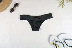 No-Elastic Low-Rise Waistband Bikini Thong - Brookesbeach.com